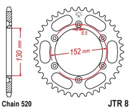 JT ZĘBATKA TYLNA 4500 51 BMWG 450X '08-11 (450051JT) (ŁAŃC. 520)