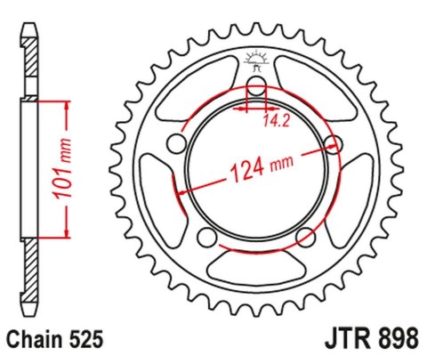 JT ZĘBATKA TYLNA 4508 38 KTM 990 SUPERDUKE/R '05-12 1190 RC8/R '10-15 (450838JT) (STD.38) (ŁAŃC. 525) KOLOR CZARNY JT ZĘBATKA TYLNA 4508 38 KTM 990 SUPERDUKE/R '05-12 1190 RC8/R '10-15 (450838JT) (STD.38) (ŁAŃC. 525) KOLOR CZARNY