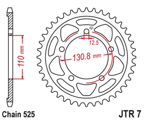 JT ZĘBATKA TYLNA 4585 46 BMW S 1000 RR '09-'11 (458546JT) (ŁAŃC. 525) CZARNA JT ZĘBATKA TYLNA 4585 46 BMW S 1000 RR '09-'11 (458546JT) (ŁAŃC. 525) CZARNA