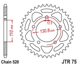 JT ZĘBATKA TYLNA 4586 43 BMW S 1000 RR '09-20' (458643JT) (ŁAŃC.520) KONWERSJA