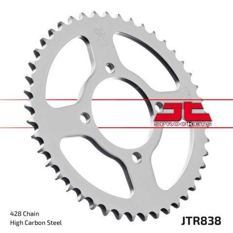 JT ZĘBATKA TYLNA 838 49 YAMAHA DT 100 '74-76;JUNAK 125 (83849JT) (ŁAŃC. 428) JT ZĘBATKA TYLNA 838 49 YAMAHA DT 100 '74-76;JUNAK 125 (83849JT) (ŁAŃC. 428)