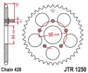 JT ZĘBATKA TYLNA JTR1250 56 HONDA NX 125 '89-90' (JTR1250.56)*(ŁANC428) NA ZAMÓWIENIE