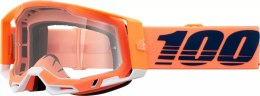 100 PROCENT WYPRZEDAŻ GOGLE RACECRAFT 2 CORAL - CLEAR LENS - KOLOR POMARAŃCZOWY/CZARNY/BIAŁY SZYBKA PRZEŹROCZYSTA
