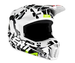 LEATT KASK MOTO 3.5 JUNIOR (DZIECIĘCY) V23 HELMET ZEBRA KOLOR CZARNY/BIAŁY ROZMIAR M (51-52 cm)