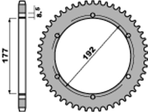 PBR ZĘBATKA TYLNA 223 54 F HUSQVARNA WR 250 '83-'84, WR/CR 250 '80, WR 350 '81-'88, WR/CR 400 '81-'89, CR 400/430 '81-'83 (JTR22 PBR ZĘBATKA TYLNA 223 54 F HUSQVARNA WR 250 '83-'84, WR/CR 250 '80, WR 350 '81-'88, WR/CR 400 '81-'89, CR 400/430 '81-'83 (JTR22