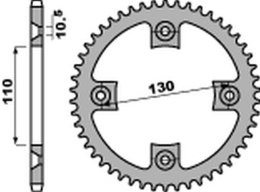 PBR ZĘBATKA TYLNA 4303 41 C45 HONDA TRX 200 '91-'97, TRX 400 '99-'14 (JTR1350.41) (ŁAŃC. 520)
