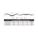 SCAR RACING KIEROWNICA 28,6MM MODEL RC BEND KOLOR CZARNY/BIAŁY GĄBKA KOLOR CZARNY/BIAŁY/CZERWONY