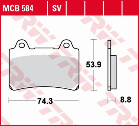 TRW ZF KLOCKI HAMULCOWE KH123 ORGANIC YAMAHA FZR 750/1000 GENESIS '86-'88, TRX 850 '96-'99, FJ 1200 '91-'95, XJR 1200 '96-'98, X TRW ZF KLOCKI HAMULCOWE KH123 ORGANIC YAMAHA FZR 750/1000 GENESIS '86-'88, TRX 850 '96-'99, FJ 1200 '91-'95, XJR 1200 '96-'98, X