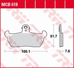 TRW ZF KLOCKI HAMULCOWE KH163 ORGANIC APRILIA RX/TUAREG 125 '90-'92, PEGASO 600 '88-'92, TUAREG 600 '90-'91, CAGIVA W12 350 '92-