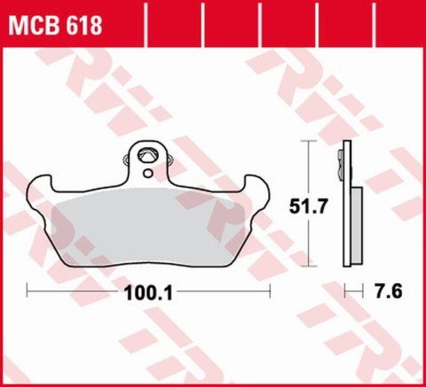 TRW ZF KLOCKI HAMULCOWE KH163 ORGANIC APRILIA RX/TUAREG 125 '90-'92, PEGASO 600 '88-'92, TUAREG 600 '90-'91, CAGIVA W12 350 '92-
