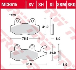 TRW ZF KLOCKI HAMULCOWE KH165 SINTER STREET CAGIVA CANYON 900 '97-'00, ELEPHANT 900 '90-'93, NAVIGATOR 1000 '00-'05, KAWASAKI EX