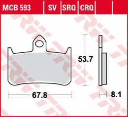 TRW ZF KLOCKI HAMULCOWE KH187 SINTER TRACK HONDA CB 250F HORNET '96-'01, NTV 600 BROS/NT 650 HAWK '88-'90, NR 750 '92-, RVF 750R
