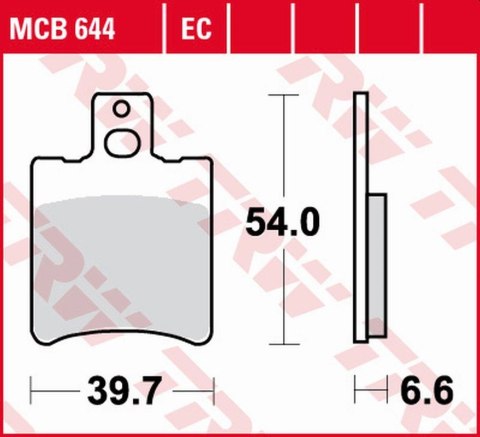 TRW ZF KLOCKI HAMULCOWE KH193 ORGANIC APRILIA RS 50 '95-'98, SR 50 '93-'04, YAMAHA YA/YM 50 '95-'98, YQ 50 AEROX '96-'12, BWS 10