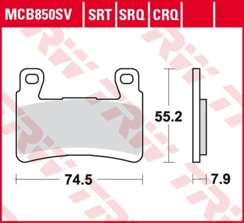 TRW ZF KLOCKI HAMULCOWE KH296 CARBON RACING KAWASAKI ZX-6R NINJA '13-, PRZÓD TRW ZF KLOCKI HAMULCOWE KH296 CARBON RACING KAWASAKI ZX-6R NINJA '13-, PRZÓD