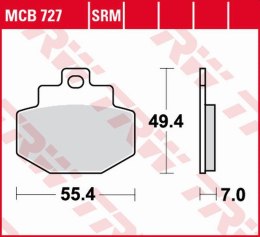 TRW ZF KLOCKI HAMULCOWE KH321 SINTER BENELLI ADIVA 125/150 '00-'06, PIAGGIO GTX/HEXAGON 125 '00-'03, VESPA GTS '07-, GTV 125 '07