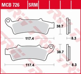 TRW ZF KLOCKI HAMULCOWE KH324 SINTER APRILIA ATLANTIC 125 '03-, SCARABEO 125 '04-'10, ATLANTIC 200 '02-'05, SCARABEO 200 '07-'12