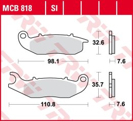 TRW ZF KLOCKI HAMULCOWE KH465 ORGANIC AJP PR3/PR4/PR5 '13-,DERBI TERRA/CITY CROSS 125 '08-'16, HONDA CRF 250L/M/R '13-, PIAGGIO 