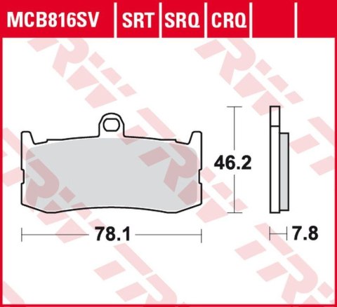 TRW ZF KLOCKI HAMULCOWE KH491 CARBON RACING TRIUMPH DAYTONA 675 '09-'17 PRZÓD TRW ZF KLOCKI HAMULCOWE KH491 CARBON RACING TRIUMPH DAYTONA 675 '09-'17 PRZÓD
