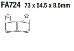 TRW ZF KLOCKI HAMULCOWE KH724 CARBON RACING BMW S 1000RR, R 1250R/RT '19-, R 1250GS/ADV '19-, S 1000XR '19-, PRZÓD