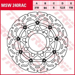 TRW ZF TARCZA HAMULCOWA PRZÓD HONDA CBR 600RR '03-'16, CB 1000R '08-'16, CBR 1000RR FIREBLADE '04-'05, CB 1300S/A/F '03-'13 (310
