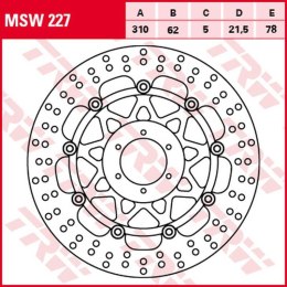 TRW ZF TARCZA HAMULCOWA PRZÓD HONDA CBR 900RR FIREBLADE '98-'99 (310X62X5MM)