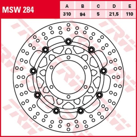 TRW ZF TARCZA HAMULCOWA PRZÓD HONDA CTX 1300 '14-'16, STX 1300 PANEUROPEAN '02-'16 (310X94X5MM) TRW ZF TARCZA HAMULCOWA PRZÓD HONDA CTX 1300 '14-'16, STX 1300 PANEUROPEAN '02-'16 (310X94X5MM)