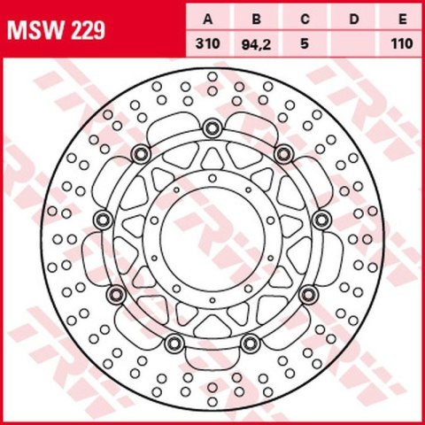 TRW ZF TARCZA HAMULCOWA PRZÓD HONDA VFR 800F '14-, VFR 800X CROSSRUNNER '15-, (310X94X5MM) TRW ZF TARCZA HAMULCOWA PRZÓD HONDA VFR 800F '14-, VFR 800X CROSSRUNNER '15-, (310X94X5MM)