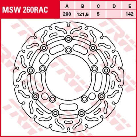 TRW ZF TARCZA HAMULCOWA PRZÓD SUZUKI GSF 650 BANDIT '05-'06, SFV 650 GLADIUS '09-'16, SV 650 '07-, (290X121X5MM) WAVE TRW ZF TARCZA HAMULCOWA PRZÓD SUZUKI GSF 650 BANDIT '05-'06, SFV 650 GLADIUS '09-'16, SV 650 '07-, (290X121X5MM) WAVE