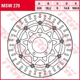 TRW ZF TARCZA HAMULCOWA PRZÓD TRIUMPH DAYTONA/SPEED TRIPLE 955 '02-'06, SPRINT 1050 '05-'10, ROCKET 3 2300 '04-'13, ROCKET X '14