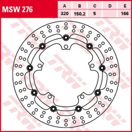 TRW ZF TARCZA HAMULCOWA PRZÓD TRIUMPH SPEED 1050 '15-'16, SPEED TRIPLE 1050 '08-, SPRINT GT 1050 '10-'13, TROPHY 1200 '13-'17 (3