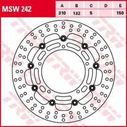 TRW ZF TARCZA HAMULCOWA PRZÓD YAMAHA YZF R6 '04-'16, FZ-8N/S FAZER '10-'16, YZF R1 '06-'11, XT 1200Z TENERE '10-, (310X132X5MM)