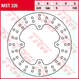 TRW ZF TARCZA HAMULCOWA TYŁ HONDA XL 250R BAJA '88-'91, NX 500/650 DOMINATOR '93-'01, FX 650 VIGOR '99-'02, SLR 650 '97-'98 (220