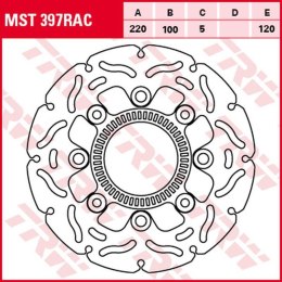 TRW ZF TARCZA HAMULCOWA TYŁ KAWASAKI ER-6 650 '06-'16, KLE 650 VERSYS '07-'14, NINJA 650, Z 650 '17-, (220X100X5MM) WAVE