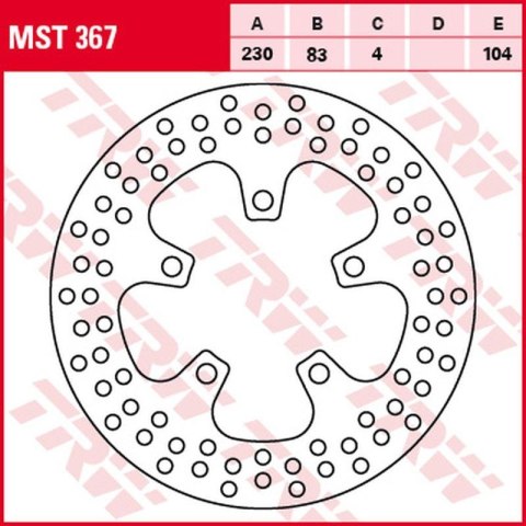 TRW ZF TARCZA HAMULCOWA TYŁ KAWASAKI ZX-7R NINJA '96-'02, ZX-7RR NINJA '96-'99, ZXR 750/R '89-'95, ZX-9R NINJA '94-'97 (230X83X4 TRW ZF TARCZA HAMULCOWA TYŁ KAWASAKI ZX-7R NINJA '96-'02, ZX-7RR NINJA '96-'99, ZXR 750/R '89-'95, ZX-9R NINJA '94-'97 (230X83X4
