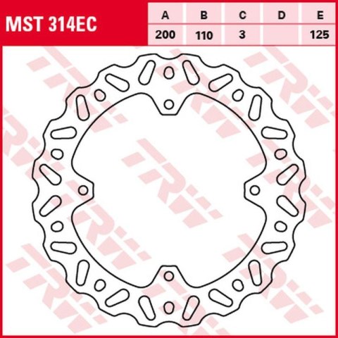 TRW ZF TARCZA HAMULCOWA TYŁ KTM SX 85 '03-'10 (200X110X3MM) WAVE TRW ZF TARCZA HAMULCOWA TYŁ KTM SX 85 '03-'10 (200X110X3MM) WAVE