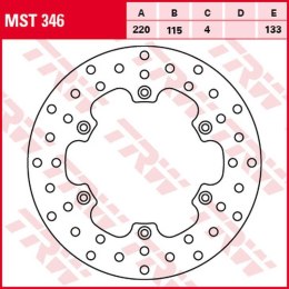 TRW ZF TARCZA HAMULCOWA TYŁ YAMAHA DT 125R '91-'06, DT 125X '05-'06, TDR 125 '93-'96, WR 125 '01-'07, YZ 125 '85-'96, TT-R 250 '