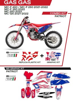 UFO KOMPLET PLASTIKÓW GGKIT702062 PLUS KOMPLET NAKLEJEK (OKLEIN) GAS GAS MC 125 '21-'22; MC 250 '22; MCF 250/350/450 '21-'22 W Z