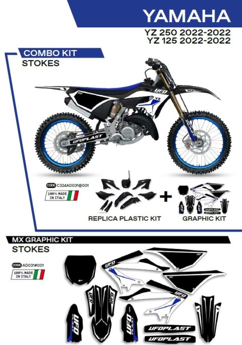 UFO KOMPLET PLASTIKÓW YAKIT324001 PLUS KOMPLET NAKLEJEK (OKLEIN) YAMAHA YZ 125/250 '22 W ZESTAWIE PRZEDNIA TABLICA (YA04860) ORA UFO KOMPLET PLASTIKÓW YAKIT324001 PLUS KOMPLET NAKLEJEK (OKLEIN) YAMAHA YZ 125/250 '22 W ZESTAWIE PRZEDNIA TABLICA (YA04860) ORA