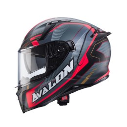 CABERG KASK INTEGRALNY AVALON X OPTIC KOLOR CZARNY MAT/SZARY/CZERWONY ROZMIAR M