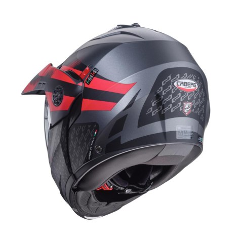 CABERG KASK SZCZĘKOWY FLIP-UP ENDURO MODEL TOURMAX X SARABE KOLOR SZARY MAT/CZARNY/CZERWONY ROZMIAR M (PINLOCK W ZESTAWIE) CABERG KASK SZCZĘKOWY FLIP-UP ENDURO MODEL TOURMAX X SARABE KOLOR SZARY MAT/CZARNY/CZERWONY ROZMIAR M (PINLOCK W ZESTAWIE)