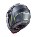 CABERG KASK SZCZĘKOWY FLIP-UP MODEL DUKE EVO MOVE KOLOR SZARY MAT/CZARNY/ŻÓŁTY FLUO ROZMIAR S (PINLOCK W ZESTAWIE)