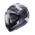 CABERG PROMOCJA KASK SZCZĘKOWY FLIP-UP MODEL DUKE X KOLOR CZARNY MAT/SZARY/SREBRNY/FUKSJA (INTENSYWNY ODCIEŃ RÓŻOWEGO) ROZMIAR M
