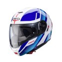 CABERG PROMOCJA KASK SZCZĘKOWY FLIP-UP MODEL LEVO X MANTA KOLOR BIAŁY/NIEBIESKI/CZERWONY ROZMIAR M (PINLOCK W ZESTAWIE)