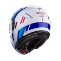 CABERG PROMOCJA KASK SZCZĘKOWY FLIP-UP MODEL LEVO X MANTA KOLOR BIAŁY/NIEBIESKI/CZERWONY ROZMIAR M (PINLOCK W ZESTAWIE)