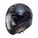 CABERG PROMOCJA KASK SZCZĘKOWY FLIP-UP MODEL LEVO X MANTA KOLOR CZARNY MAT/SZARY/CZERWONY ROZMIAR XL (PINLOCK W ZESTAWIE)