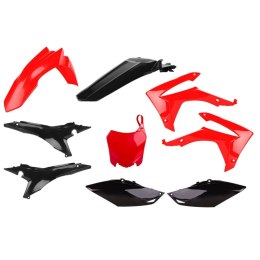 POLISPORT WYPRZEDAŻ KOMPLET PLASTIKÓW HONDA CRF 250R '14-'17; CRF 450R '13-'16 KOLOR CZERWONO CZARNY
