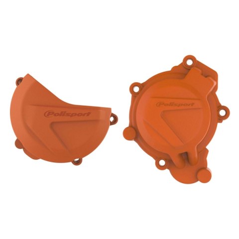 POLISPORT ZESTAW OSŁONA POKRYWY (DEKLA) ALTERNATORA ORAZ OSŁONA POKRYWY SPRZĘGŁA KTM SX/XC 125/150 '16-'18; HUSQVARNA TC 125 '16