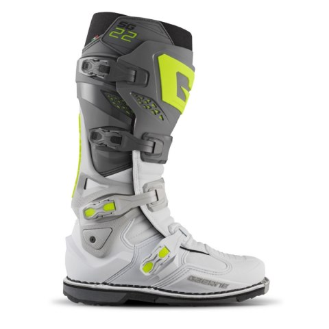 GAERNE BUTY CROSS/ENDURO MODEL SG-22 ANTHRACITE/WHITE/GREY KOLOR SZARY/BIAŁY/ŻÓŁTY ROZMIAR 41 GAERNE BUTY CROSS/ENDURO MODEL SG-22 ANTHRACITE/WHITE/GREY KOLOR SZARY/BIAŁY/ŻÓŁTY ROZMIAR 41