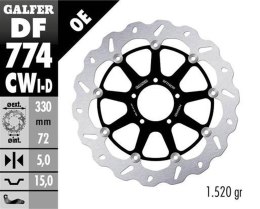 GALFER TARCZA HAMULCOWA PRZÓD DUCATI 1098 '07-'08; 1198S/R '09-; 1103/1199/1299 PANIGALE '12-; MULTISTRADA 1103 V4 '21-23 (LEWA)