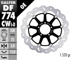 GALFER TARCZA HAMULCOWA PRZÓD DUCATI 1098 '07-'08; 1198S/R '09-; 1103/1199/1299 PANIGALE '12-; MULTISTRADA 1103 V4 '21-23 (PRAWA